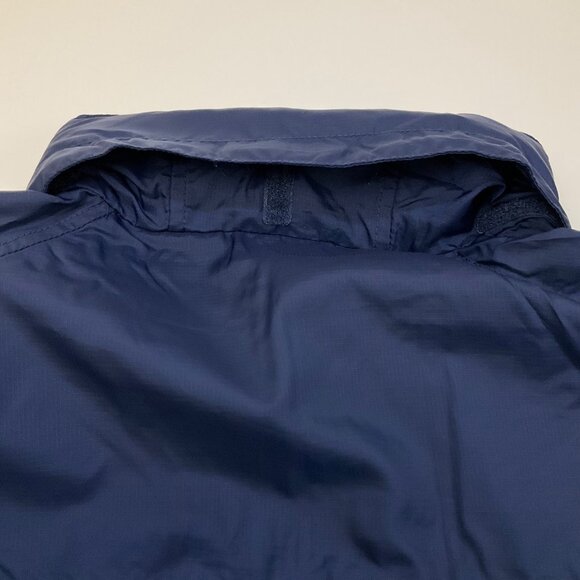 LL Bean Navy Blue Mens Large Zip-Up Windbreak Rain Jacket Outdoor Active Hooded - Picture 8 of 12
